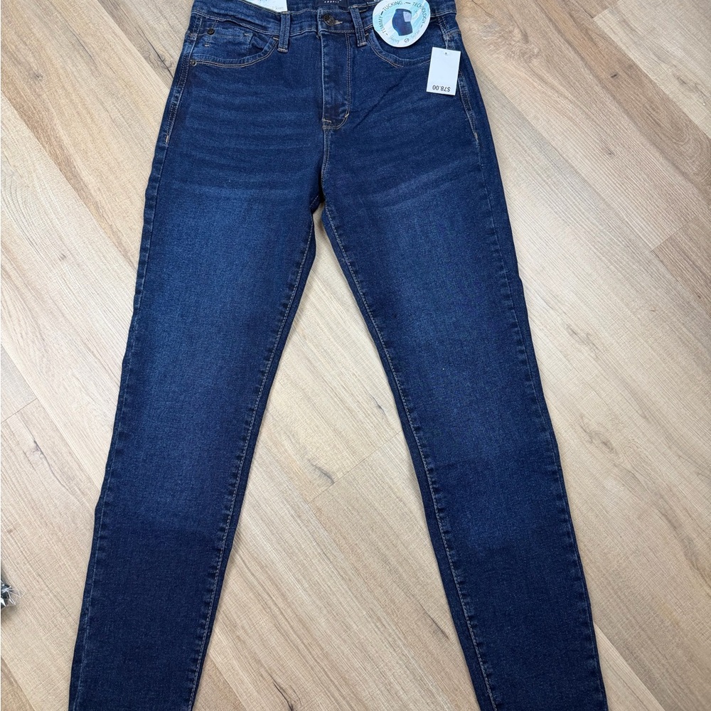 NWT Curve Appeal High Rise Essential Skinny Jeans Dark Wash Size 2 26